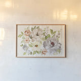 Driftwood Garden X Neutral by Wild Apple Portfolio. shown as a paper print in a natural frame. Available as a archival giclee rolled canvas, fine art paper, or poster print. SKU 30743i.