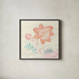 Eastern Boho I by Wild Apple Portfolio. Shown in a sleek black glass frame for a contemporary gallery look. Available as an archival giclee rolled canvas, fine art paper, or poster print. SKU 35355a.