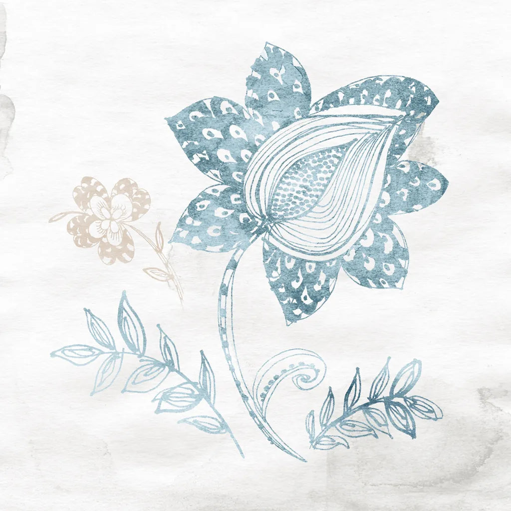 Eastern Boho I Teal by Wild Apple Portfolio. SKU 37350a. Archival Giclee Fine art print for wall decor.