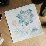 Eastern Boho I Teal by Wild Apple Portfolio. Shown as a detailed flat fine art print, highlighting archival giclee quality. Available as an archival giclee rolled canvas, fine art paper, or poster print. SKU 37350a.