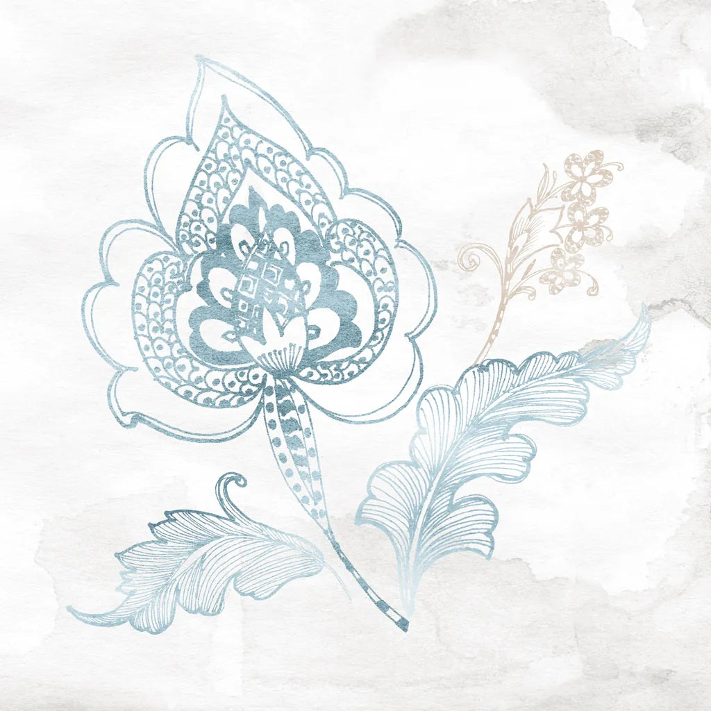 Eastern Boho II Teal by Wild Apple Portfolio. SKU 37351a. Archival Giclee Fine art print for wall decor.