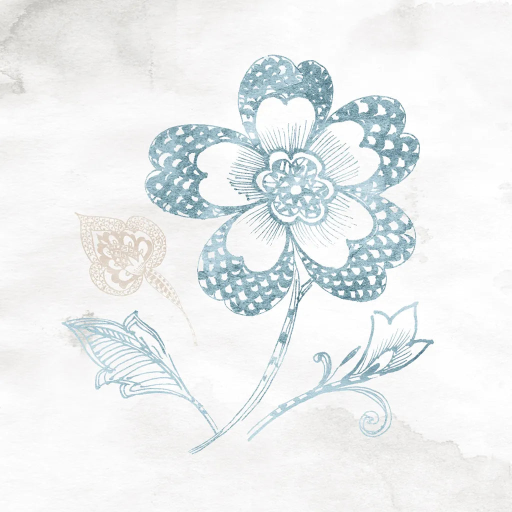 Eastern Boho IV Teal by Wild Apple Portfolio. SKU 37353a. Archival Giclee Fine art print for wall decor.