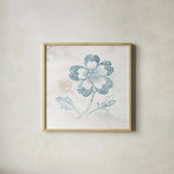 Eastern Boho IV Teal by Wild Apple Portfolio. Shown in a natural wood glass frame for a timeless modern aesthetic. Available as an archival giclee rolled canvas, fine art paper, or poster print. SKU 37353a.