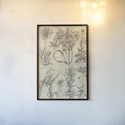 Eden Antique Bookplate I by Wild Apple Portfolio. shown as a paper print in a black flame. Available as a archival giclee rolled canvas, fine art paper, or poster print. SKU 18750h.