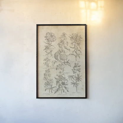 Eden Antique Bookplate III by Wild Apple Portfolio. shown as a paper print in a black flame. Available as a archival giclee rolled canvas, fine art paper, or poster print. SKU 26863h.