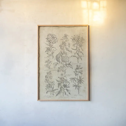 Eden Bookplate III Vintage by Wild Apple Portfolio. shown as a paper print in a natural frame. Available as a archival giclee rolled canvas, fine art paper, or poster print. SKU 26877h.