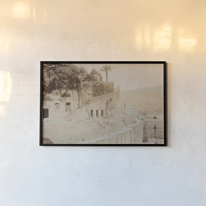 Egypt Postcard I by Wild Apple Portfolio. shown as a paper print in a black flame. Available as a archival giclee rolled canvas, fine art paper, or poster print. SKU 71178i.