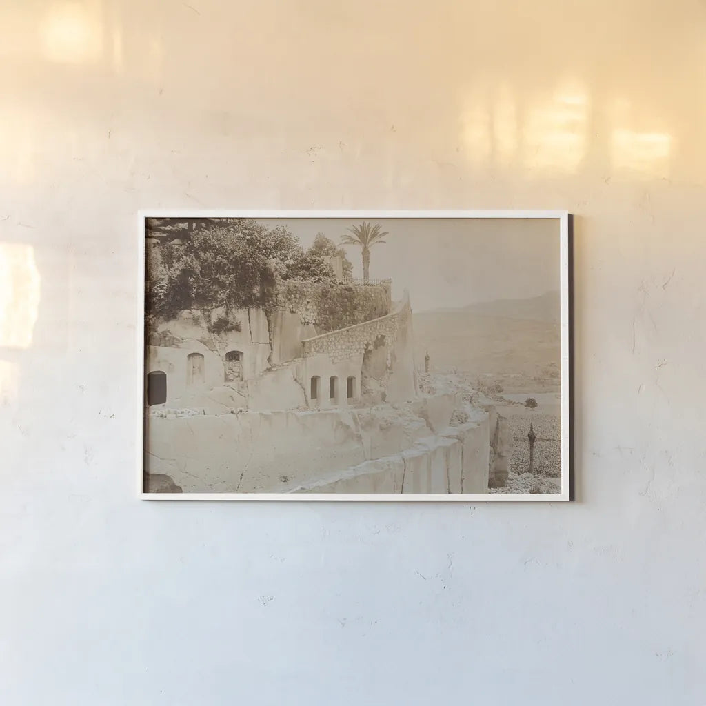 Egypt Postcard I by Wild Apple Portfolio. shown as a paper print in a white frame. Available as a archival giclee rolled canvas, fine art paper, or poster print. SKU 71178i.