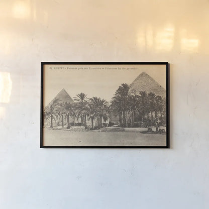 Egypt Postcard II by Wild Apple Portfolio. shown as a paper print in a black flame. Available as a archival giclee rolled canvas, fine art paper, or poster print. SKU 71179i.