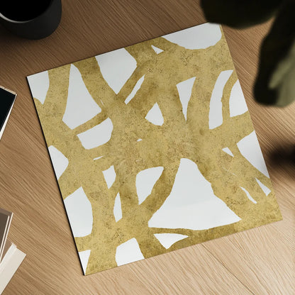 Endless Circles Front Gold II by Wild Apple Portfolio. Shown as a detailed flat fine art print, highlighting archival giclee quality. Available as an archival giclee rolled canvas, fine art paper, or poster print. SKU 32244a.