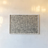 Endless Squares Natural by Wild Apple Portfolio. shown as a paper print in a white frame. Available as a archival giclee rolled canvas, fine art paper, or poster print. SKU 69138i.