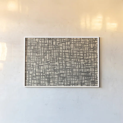 Endless Squares Natural by Wild Apple Portfolio. shown as a paper print in a white frame. Available as a archival giclee rolled canvas, fine art paper, or poster print. SKU 69138i.