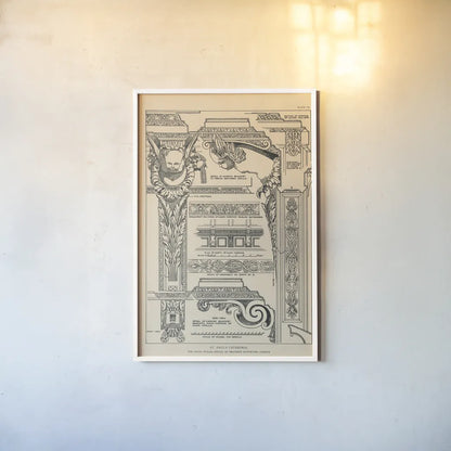 English Renaissance I by Wild Apple Portfolio. shown as a paper print in a white frame. Available as a archival giclee rolled canvas, fine art paper, or poster print. SKU 62815h.