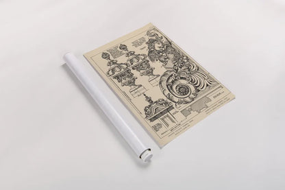 English Renaissance II by Wild Apple Portfolio. shown as a rolled paper print. Available as archival giclee rolled canvas, fine art paper, or poster print. SKU 62816h.