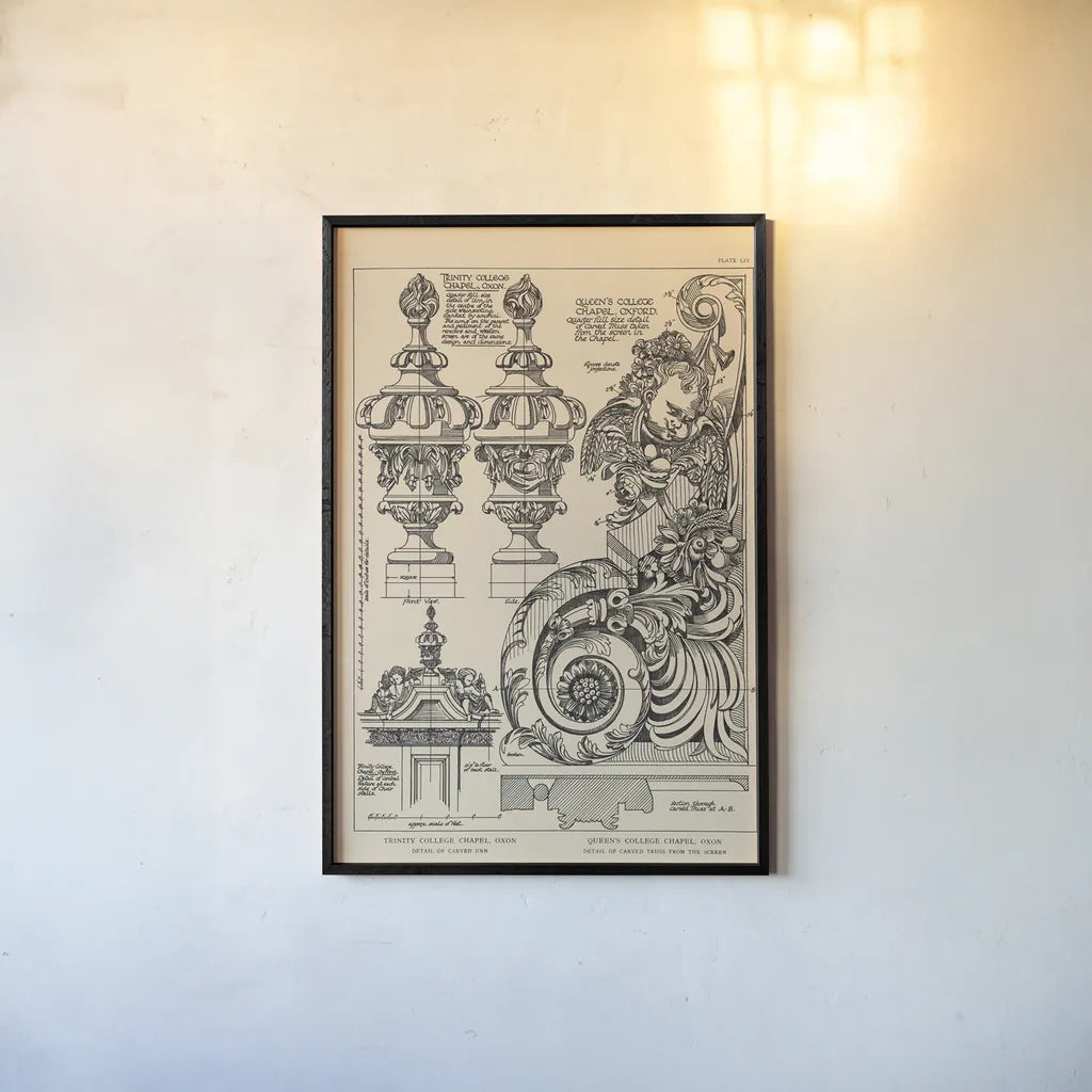 English Renaissance II by Wild Apple Portfolio. shown as a paper print in a black flame. Available as a archival giclee rolled canvas, fine art paper, or poster print. SKU 62816h.