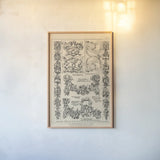 English Renaissance III by Wild Apple Portfolio. shown as a paper print in a natural frame. Available as a archival giclee rolled canvas, fine art paper, or poster print. SKU 62817h.