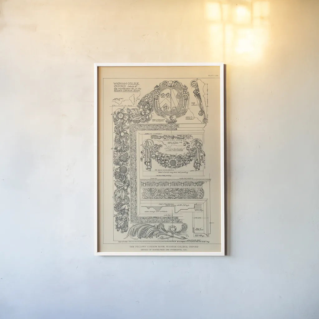 English Renaissance IV by Wild Apple Portfolio. shown as a paper print in a white frame. Available as a archival giclee rolled canvas, fine art paper, or poster print. SKU 62818h.