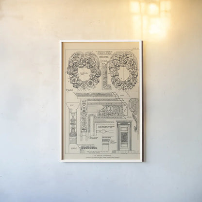 English Renaissance IX by Wild Apple Portfolio. shown as a paper print in a white frame. Available as a archival giclee rolled canvas, fine art paper, or poster print. SKU 62823h.