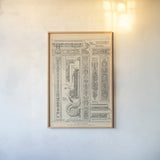 English Renaissance V by Wild Apple Portfolio. shown as a paper print in a natural frame. Available as a archival giclee rolled canvas, fine art paper, or poster print. SKU 62819h.