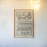 English Renaissance VI by Wild Apple Portfolio. shown as a paper print in a natural frame. Available as a archival giclee rolled canvas, fine art paper, or poster print. SKU 62820h.