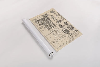 English Renaissance VII by Wild Apple Portfolio. shown as a rolled paper print. Available as archival giclee rolled canvas, fine art paper, or poster print. SKU 62821h.