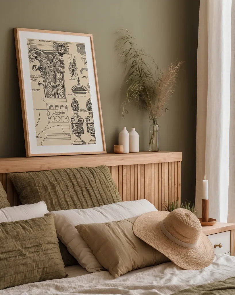 English Renaissance VII by Wild Apple Portfolio. shown as a paper print in a natural frame. Available as a archival giclee rolled canvas, fine art paper, or poster print. SKU 62821h.