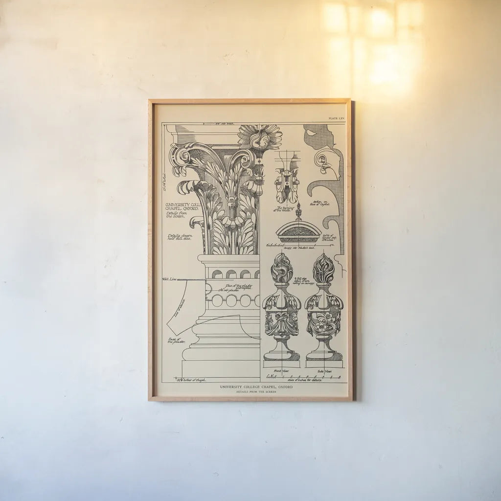 English Renaissance VII by Wild Apple Portfolio. shown as a paper print in a natural frame. Available as a archival giclee rolled canvas, fine art paper, or poster print. SKU 62821h.