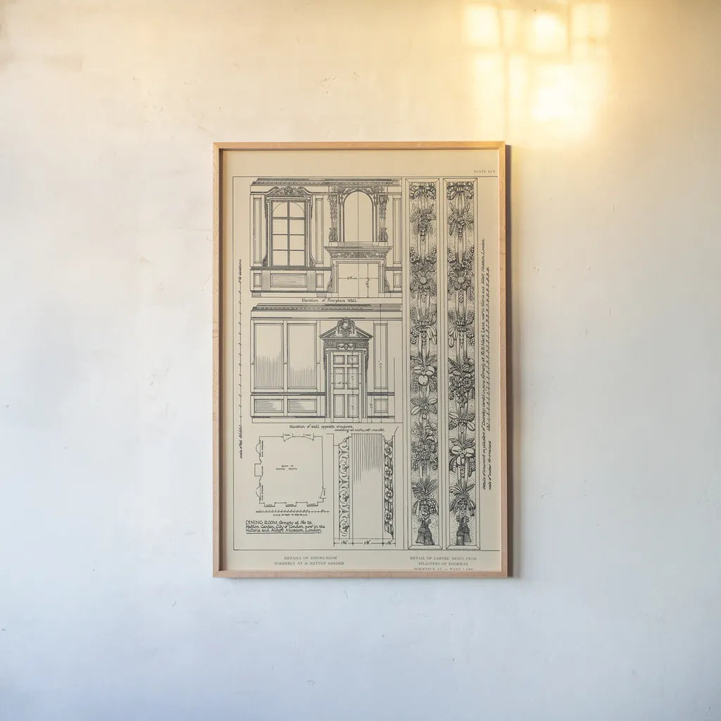 English Renaissance X by Wild Apple Portfolio. shown as a paper print in a natural frame. Available as a archival giclee rolled canvas, fine art paper, or poster print. SKU 62824h.