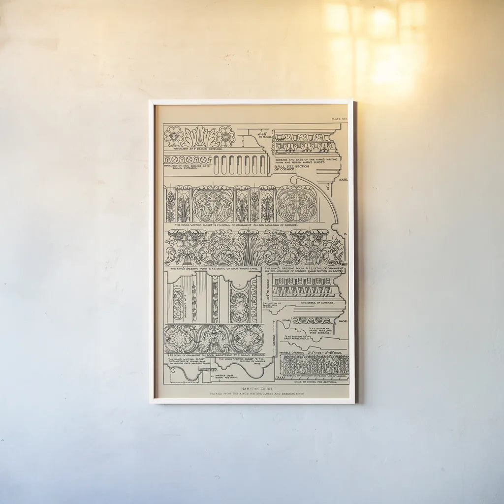 English Renaissance XI by Wild Apple Portfolio. shown as a paper print in a white frame. Available as a archival giclee rolled canvas, fine art paper, or poster print. SKU 62825h.