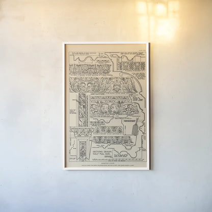 English Renaissance XII by Wild Apple Portfolio. shown as a paper print in a white frame. Available as a archival giclee rolled canvas, fine art paper, or poster print. SKU 62826h.