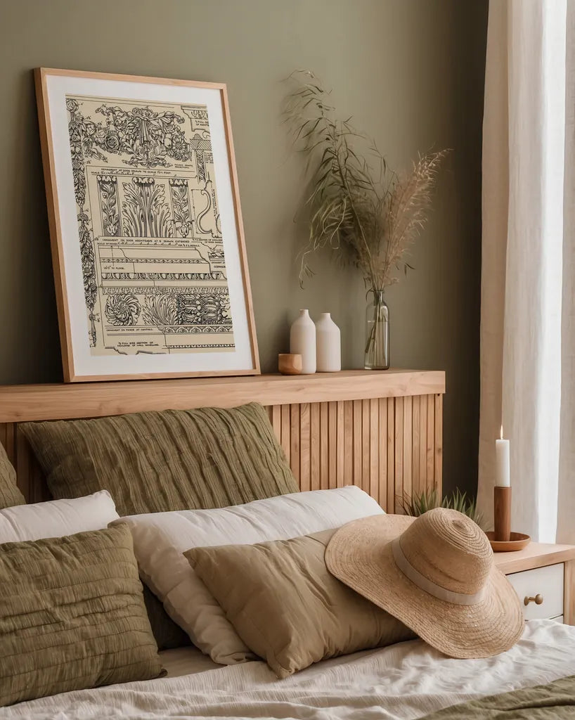 English Renaissance XIII by Wild Apple Portfolio. shown as a paper print in a natural frame. Available as a archival giclee rolled canvas, fine art paper, or poster print. SKU 62827h.