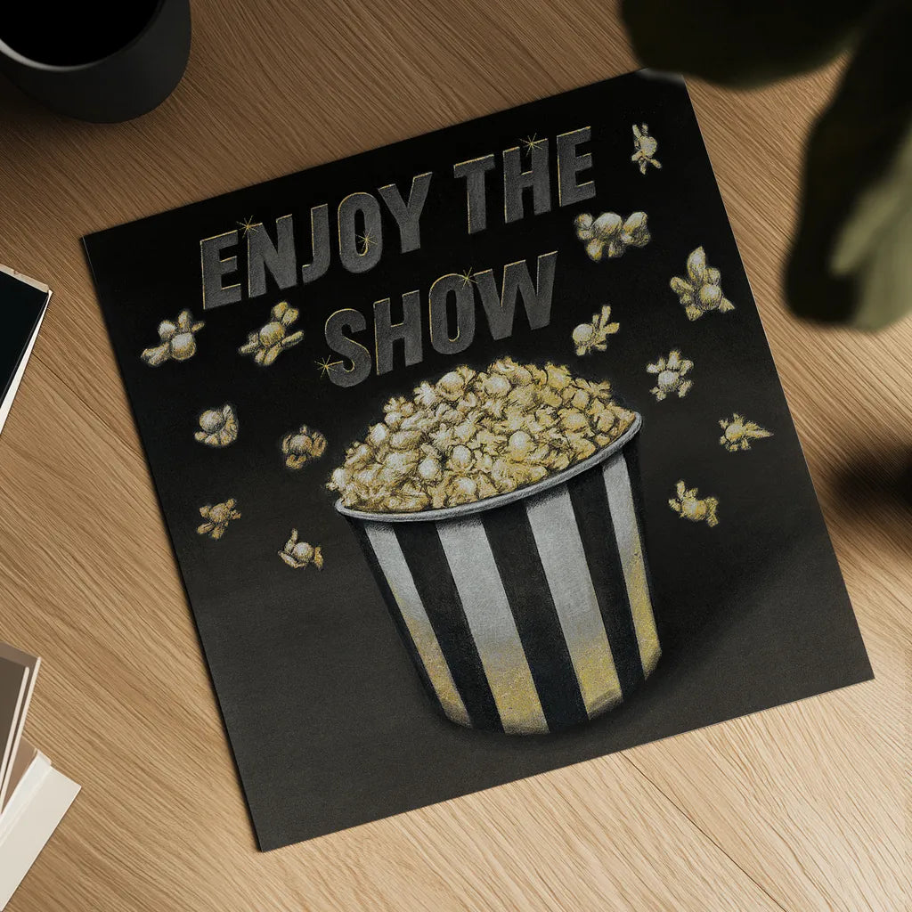 Enjoy the Show by Wild Apple Portfolio. Shown as a detailed flat fine art print, highlighting archival giclee quality. Available as an archival giclee rolled canvas, fine art paper, or poster print. SKU 21554a.