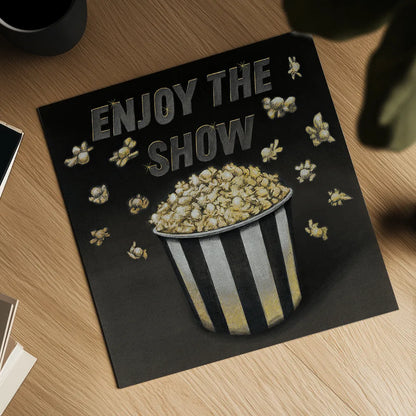Enjoy the Show by Wild Apple Portfolio. Shown as a detailed flat fine art print, highlighting archival giclee quality. Available as an archival giclee rolled canvas, fine art paper, or poster print. SKU 21554a.
