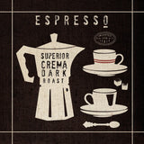 Espresso on Linen Black by Wild Apple Portfolio. SKU 39916a. Archival Giclee Fine art print for wall decor.