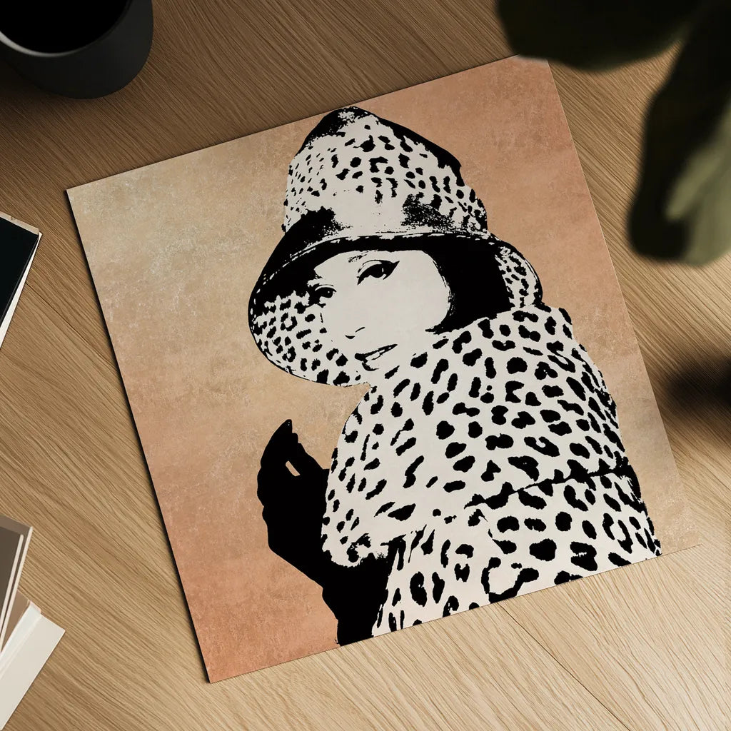 Fashion News II Rose Goldhion on Rose Gold by Wild Apple Portfolio. Shown as a detailed flat fine art print, highlighting archival giclee quality. Available as an archival giclee rolled canvas, fine art paper, or poster print. SKU 69020a.