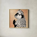 Fashion News II Rose Goldhion on Rose Gold by Wild Apple Portfolio. Shown in a natural wood glass frame for a timeless modern aesthetic. Available as an archival giclee rolled canvas, fine art paper, or poster print. SKU 69020a.