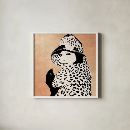 Fashion News II Rose Goldhion on Rose Gold by Wild Apple Portfolio. Shown in a crisp white glass frame for a clean and minimalist style. Available as an archival giclee rolled canvas, fine art paper, or poster print. SKU 69020a.