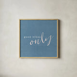 Feeling Good II by Wild Apple Portfolio. Shown in a natural wood glass frame for a timeless modern aesthetic. Available as an archival giclee rolled canvas, fine art paper, or poster print. SKU 56332a.
