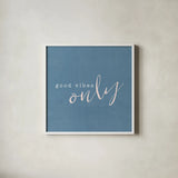 Feeling Good II by Wild Apple Portfolio. Shown in a crisp white glass frame for a clean and minimalist style. Available as an archival giclee rolled canvas, fine art paper, or poster print. SKU 56332a.