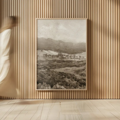 Field of Flowers II Sepia by Wild Apple Portfolio. shown as over sized large wall art. Available as an archival giclee rolled canvas, fine art paper, or poster print. SKU 81069h.