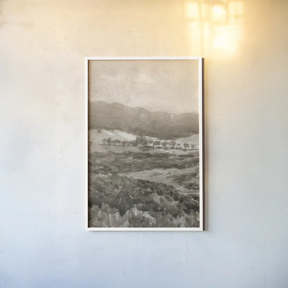 Field of Flowers II Sepia by Wild Apple Portfolio. shown as a paper print in a white frame. Available as a archival giclee rolled canvas, fine art paper, or poster print. SKU 81069h.