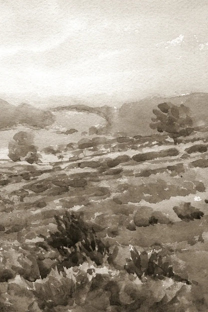 Field of Flowers III Sepia by Wild Apple Portfolio. SKU 81070h. Archival Giclee Fine art print for wall decor.