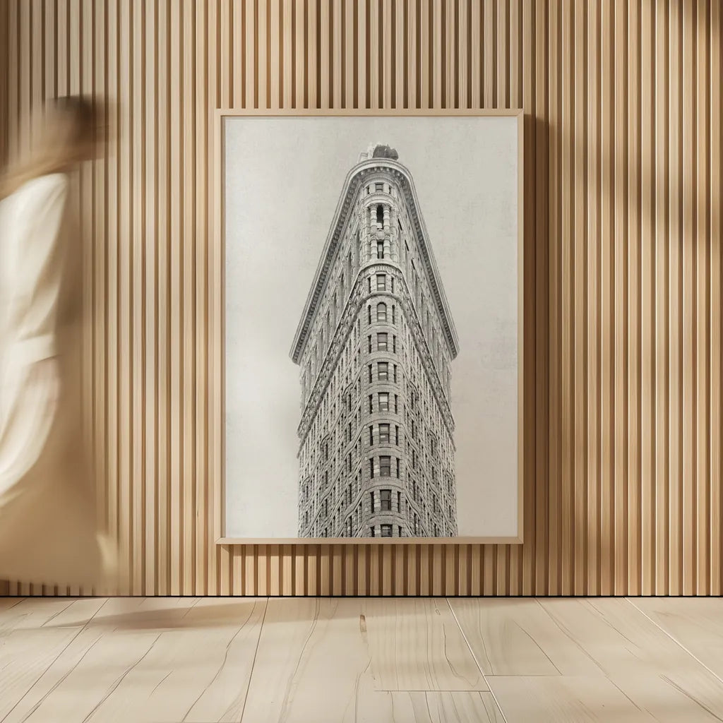 Flatiron Building NYC by Wild Apple Portfolio. shown as over sized large wall art. Available as an archival giclee rolled canvas, fine art paper, or poster print. SKU 67632h.
