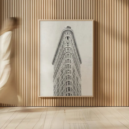Flatiron Building NYC by Wild Apple Portfolio. shown as over sized large wall art. Available as an archival giclee rolled canvas, fine art paper, or poster print. SKU 67632h.