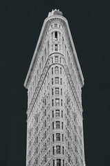 Flatiron Building on Black by Wild Apple Portfolio. SKU 68473h. Archival Giclee Fine art print for wall decor.