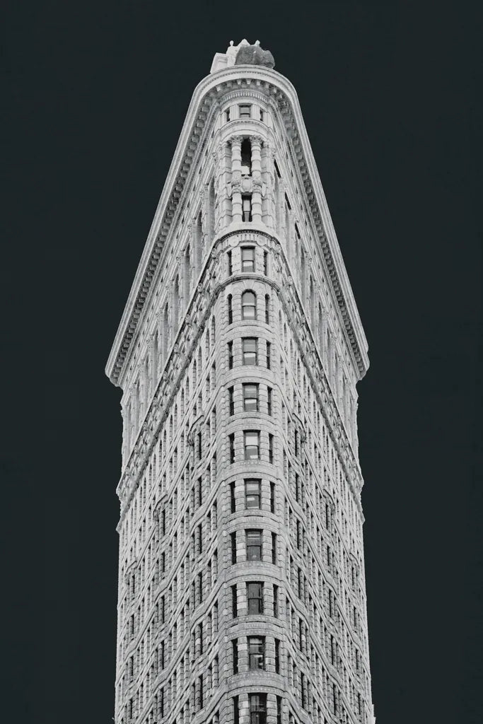 Flatiron Building on Black by Wild Apple Portfolio. SKU 68473h. Archival Giclee Fine art print for wall decor.