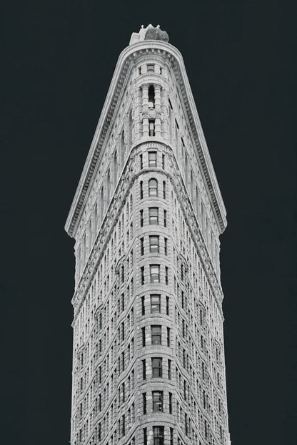 Flatiron Building on Black by Wild Apple Portfolio. SKU 68473h. Archival Giclee Fine art print for wall decor.