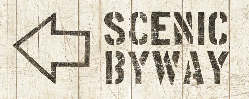 Flea Market Road Sign Scenic Byway by Wild Apple Portfolio