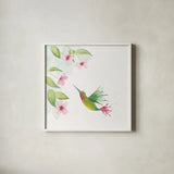 Flit II by Wild Apple Portfolio. Shown in a crisp white glass frame for a clean and minimalist style. Available as an archival giclee rolled canvas, fine art paper, or poster print. SKU 33088a.