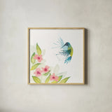 Flit IV by Wild Apple Portfolio. Shown in a natural wood glass frame for a timeless modern aesthetic. Available as an archival giclee rolled canvas, fine art paper, or poster print. SKU 33090a.